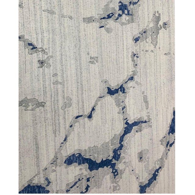 Textile Contemporary Abstract Viscose Rug 7'9 X 9'9 For Sale - Image 7 of 8