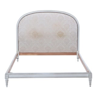 Painted French Louis XV Style Full Size Bed C 1920. For Sale