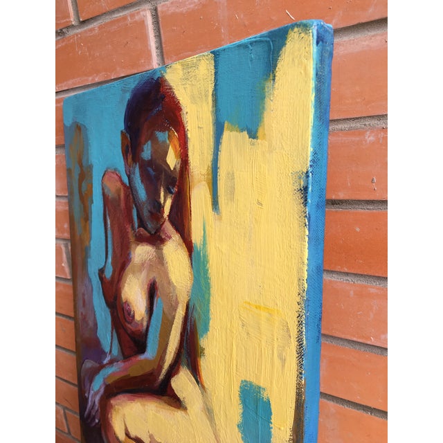 Victoria Nude Woman Original Painting Large Wall Decor by Artist Valeriya Serova For Sale - Image 10 of 10