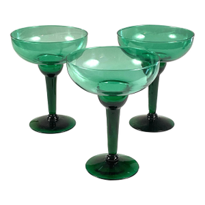 1980s Margarita, Glasses – Masterfully Hand Blown – Set of Three
