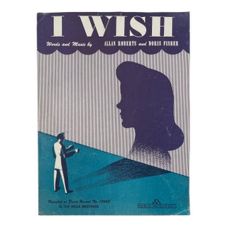 1945 I Wish Sheet Music for Framing For Sale