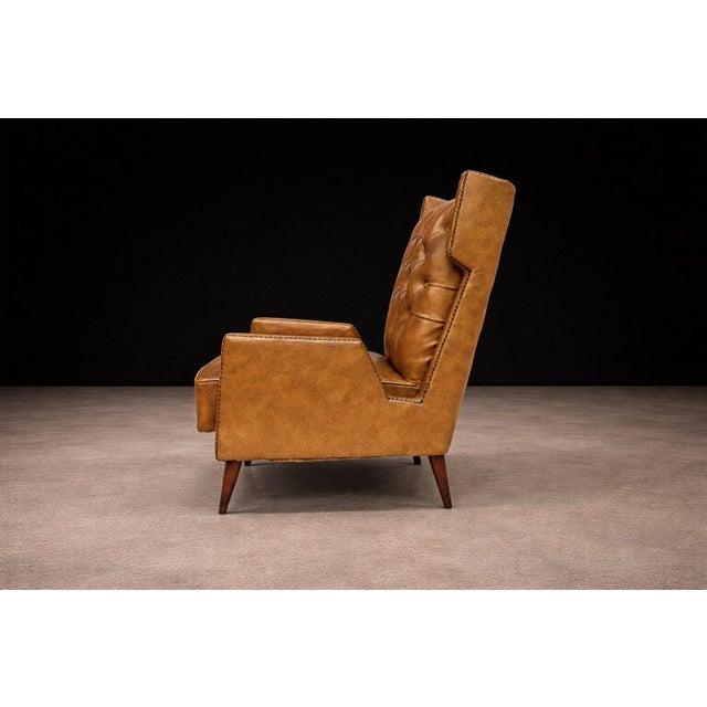 Armchair in Hardwood & Faux Leather, Giuseppe Scapinelli, 1950s - Lot 313A For Sale - Image 11 of 15