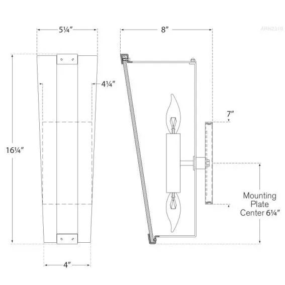 2020s AERIN for Visual Comfort Signature Alpine Single Sconce in Hand-Rubbed Antique Brass with Clear Glass For Sale - Image 5 of 5