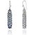 Art Deco Art Deco 5.48 Ct Blue Sapphire Geometric Drop Earrings for Women- 2 Pieces For Sale - Image 3 of 9