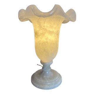 Vintage Alabaster Table Lamp, 1920s For Sale