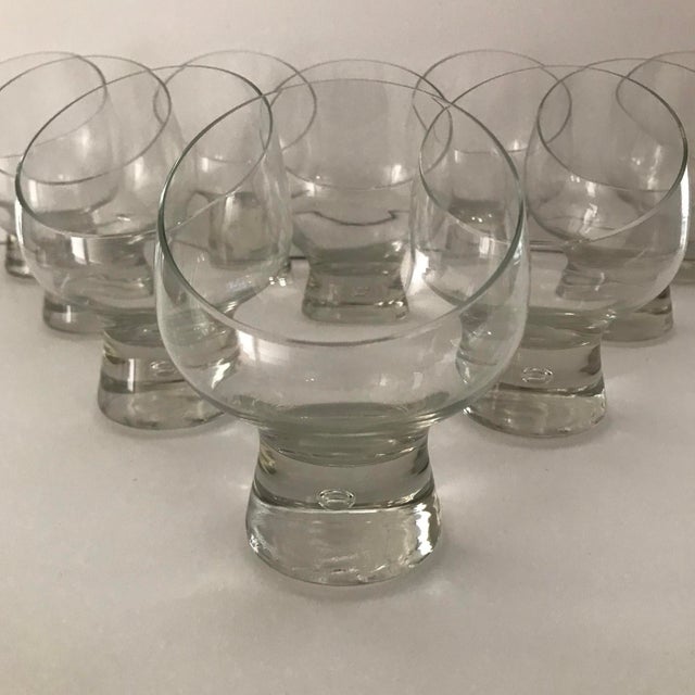 Contemporary Mid 20th Century Mid-Century Blown Glass Egg Chair Glasses - Set of 10 For Sale - Image 3 of 5