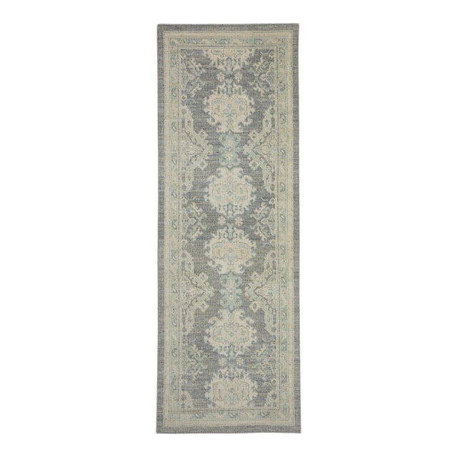 Turkish Oushak Runner Rug 2'10" x 8'2" #17383 For Sale