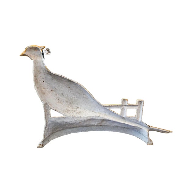 Vimtage large pheadant doorstop measures 14 inches wide