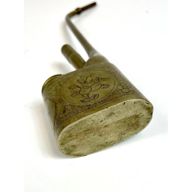 Early 19th Century Chinese Nickel Water Pipe for Smoking For Sale - Image 9 of 10