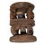 African Antique Yoruba African Painted Carved Wood Stool For Sale - Image 3 of 9