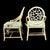 Set of 5 Ice Crackle Blonde Rattan Dining Chairs For Sale - Image 4 of 6