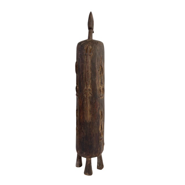 Vintage Unique Dogon Hand Carved Wooden Box Mali 18.5" H For Sale - Image 4 of 9