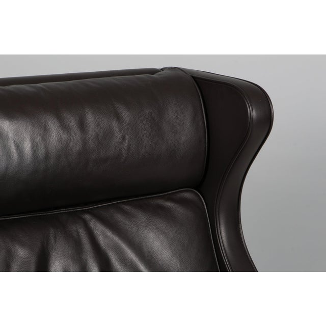 Børge Mogensen Model 2204 Wingback Chair in Leather by Børge Mogensen for Fredericia For Sale - Image 4 of 10