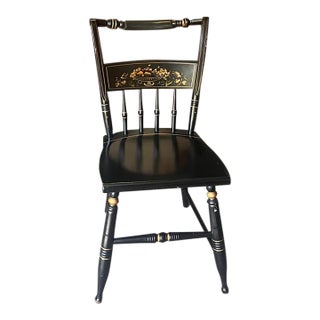 Vintage Hitchcock-Style Stenciled Windsor Chair For Sale