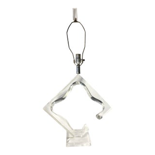 1970s Van Teal Abstract Signed Mid-Century Modern Lucite Lamp For Sale
