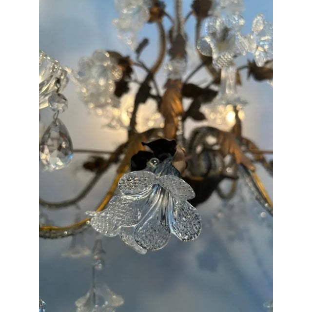 Metal Murano Glass Chandelier, 1950s For Sale - Image 7 of 18