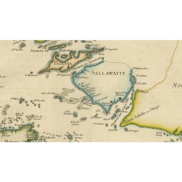 Antique Map of Raja Ampat, New Guinea, Bellin, and Papuan Islands, 1749 For Sale - Image 5 of 10