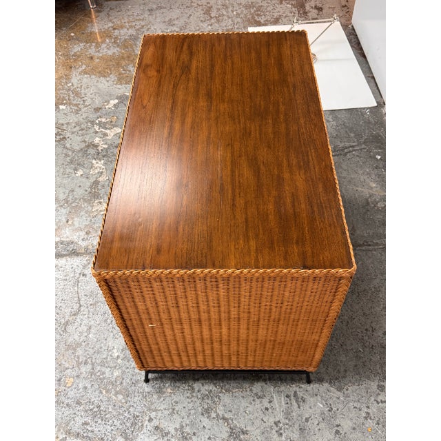 Wood Peter Dunham for Hollywood at Home Wicker Nightstand For Sale - Image 7 of 12