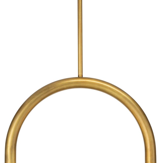 Regina Andrew Happy Steel Pendant, Small, Natural Brass For Sale In Detroit - Image 6 of 9