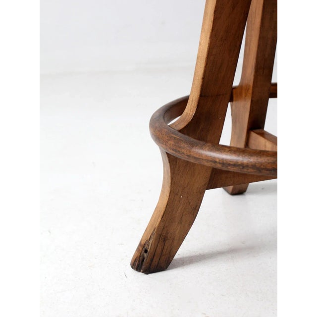 Vintage Arts & Crafts Drafting Stool For Sale - Image 9 of 12
