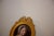 Louis XV gilded metal with a beautiful tied ribbon at the top. Porcelain plaque in frame of the virgin Mary. Purchased...