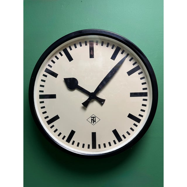 1940's West German TN ( Tele Norma ) Bakelite Factory / Office Clock. Salvaged from factory’s near Frankfurt Germany. This...