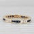 Modern 1.35ctw Blue Sapphire Diamond Eternity Band 14k Gold Stackable Wedding Ring For Sale - Image 3 of 7