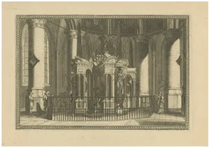 Tomb of William the Silent Nieuwe Kerk in Delft, 1750, Engraving on Paper