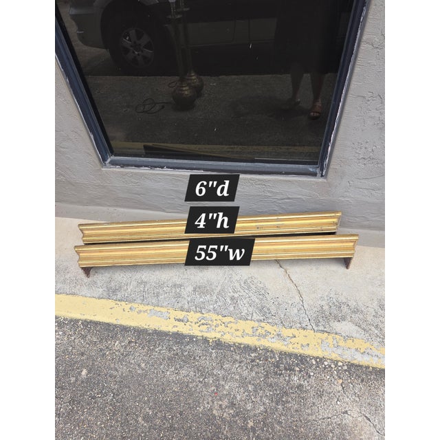Victorian Antique Giltwood Valances a Pair For Sale - Image 3 of 11
