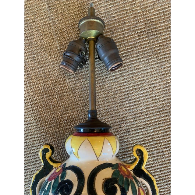 1920 Glazed Pottery Table Lamp For Sale - Image 10 of 12