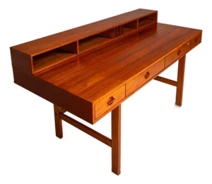 Danish Mid-Century Modern Flip-Top Executive Desk in Teak by Peter Løvig Nielsen, Denmark, C. 1960s
