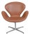 Vintage Swan Chair in Leather by Arne Jacobsen, 1960s For Sale