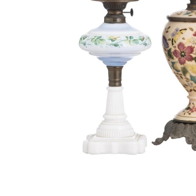 Oil Table Lamps in Opaline Glass, 19th Century, Set of 3 For Sale - Image 3 of 6