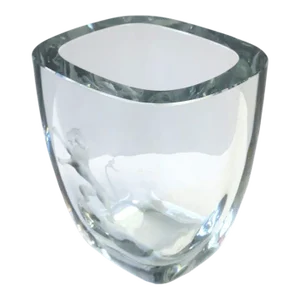 Scandinavian Modern Swedish Modern Crystal Glass Vase Lion Design from Sweden