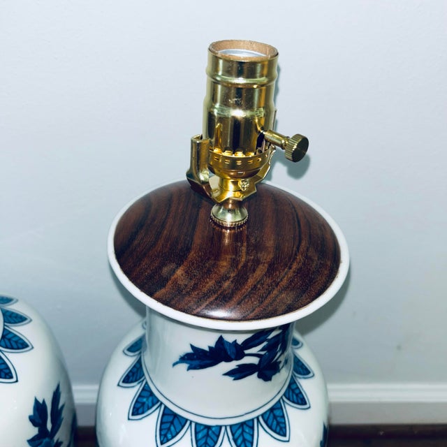 1960s Large Vintage Chinoiserie Lamp - A Pair For Sale - Image 11 of 12