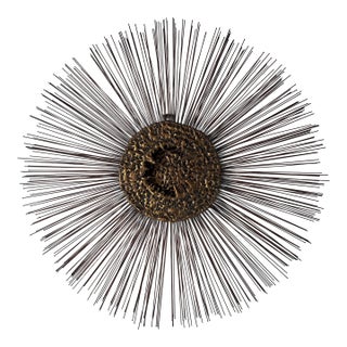1970s Curtis Jere Style Brutalist Starburst Wall Sculpture For Sale