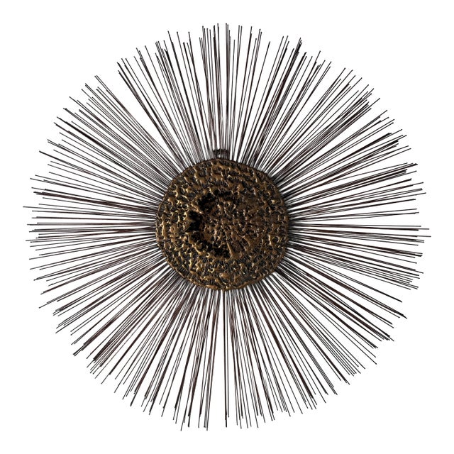 1970s Curtis Jere Style Brutalist Starburst Wall Sculpture For Sale