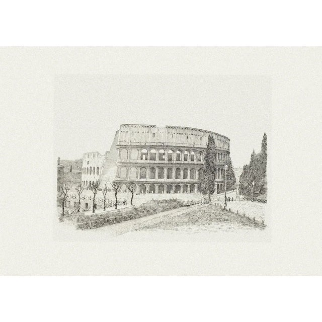 Colosseo is an original etching realized in 1970 by Giuseppe Malandrino. Hand-signed by the artist in pencil on the lower...