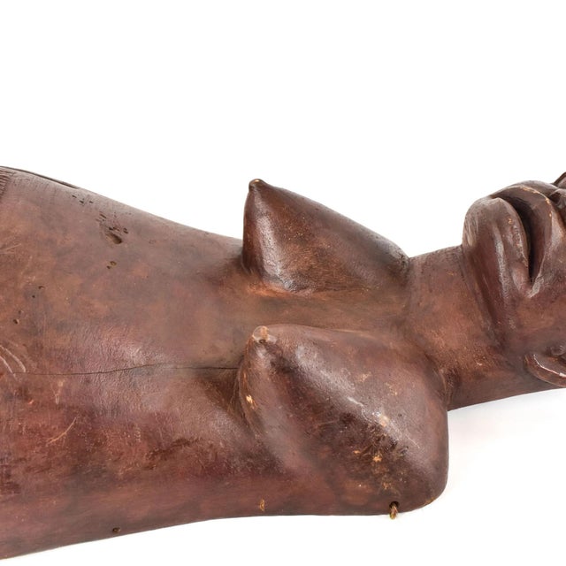 African Early 20th Century Makonde Njorowe Pregnant Belly Mask Tanzania For Sale - Image 3 of 7