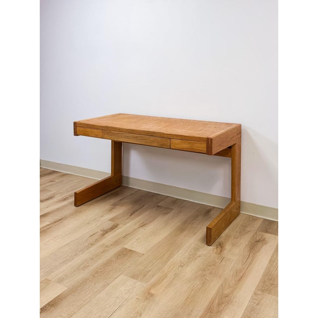 Vintage Handmade Organic Modern Pine Plywood Desk, Lou Hodges Style MCM For Sale In Tampa - Image 6 of 18