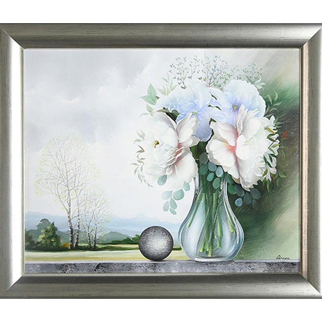 Contemporary Alain Geneau, Outlook, Oil Painting For Sale - Image 3 of 3