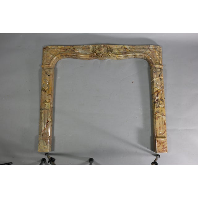 Louis XV Style Sarrancolin Framboise Marble Mantlepiece For Sale In Boston - Image 6 of 6