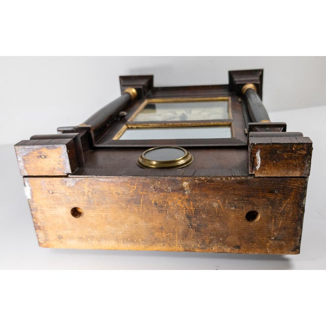 19th Century Empire Style Rosewood Veneered Column Mantle Clock by Seth Thomas For Sale - Image 18 of 18