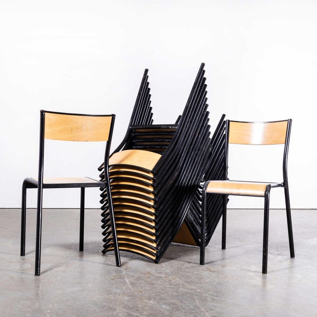 French Model 510 Stacking School Dining Chair from Mullca, 1950s For Sale - Image 17 of 18