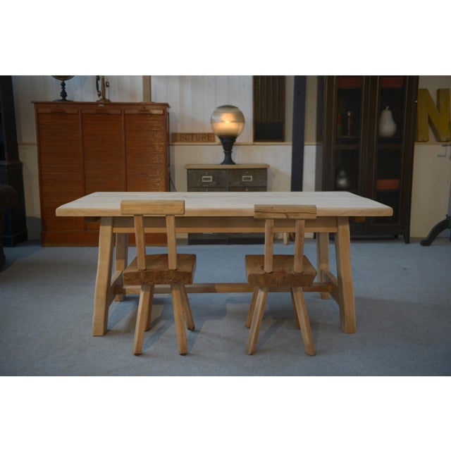 Elm Dining Room Table, 1960s For Sale - Image 12 of 17