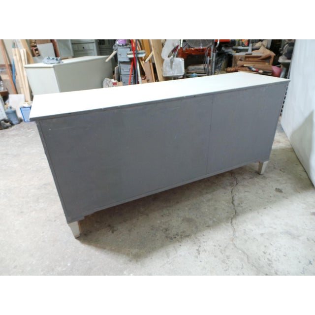 Antique White Gustavian Style 9 Drawer Dresser For Sale - Image 8 of 10