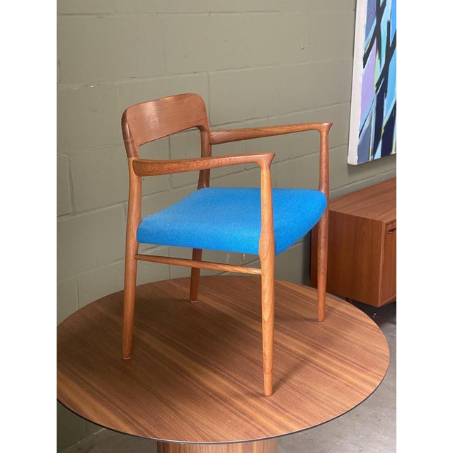 1960s Armchair Model 56 in Teak and Hallingdal by Niels Otto Møller for J. L. Møllers Mobelfabrik, 1960s For Sale - Image 5 of 16