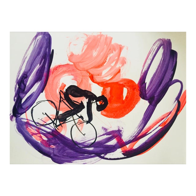 "Swiss Alps" Racing Bikes Original by Erik Sulander For Sale