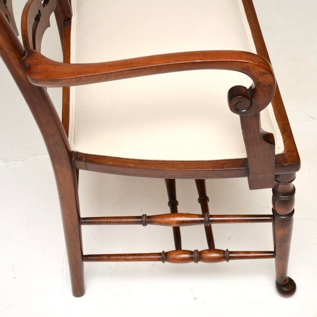 Antique Georgian Ladderback Settee, 1820s For Sale - Image 9 of 12