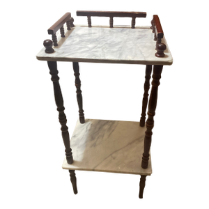 Early 20th Century Two Tiered Marble Side Table